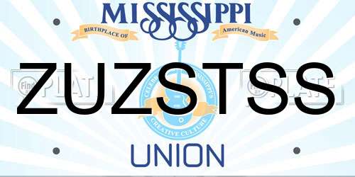 ZUZSTSS Mississippi License Plate