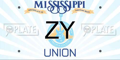 ZY Mississippi License Plate