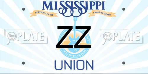 ZZ Mississippi License Plate