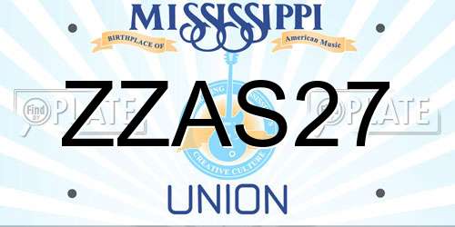 ZZAS27 Mississippi License Plate