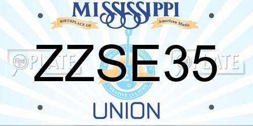 ZZSE35 Mississippi License Plate