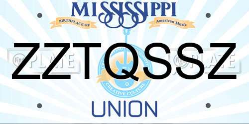 ZZTQSSZ Mississippi License Plate