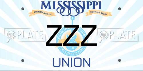 ZZZ Mississippi License Plate