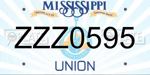 ZZZ0595 Mississippi License Plate