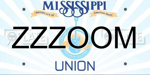 ZZZOOM Mississippi License Plate