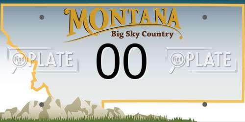 00 Montana License Plate