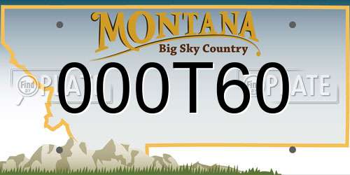 000T60 Montana License Plate