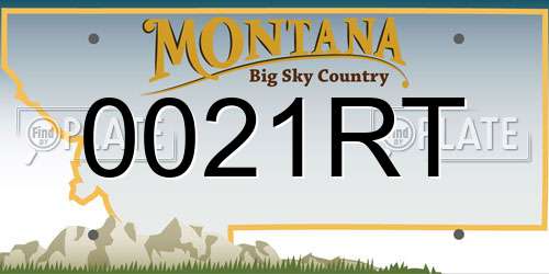 0021RT Montana License Plate