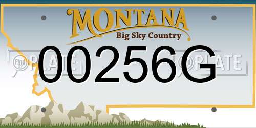 00256G Montana License Plate