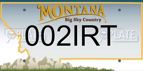 002IRT Montana License Plate