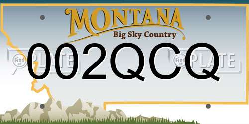002QCQ Montana License Plate