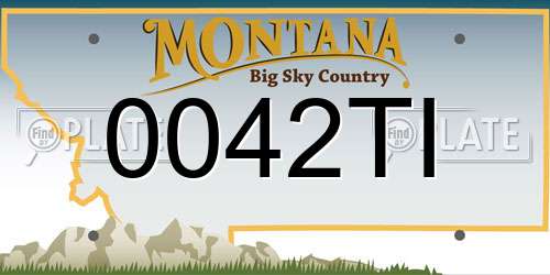 0042TI Montana License Plate