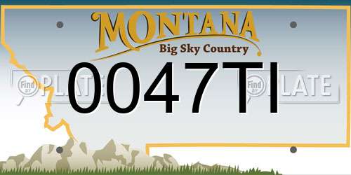 0047TI Montana License Plate