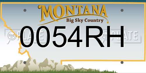 0054RH Montana License Plate