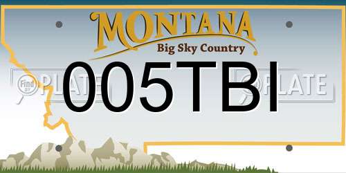 005TBI Montana License Plate