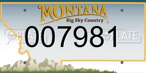 007981 Montana License Plate