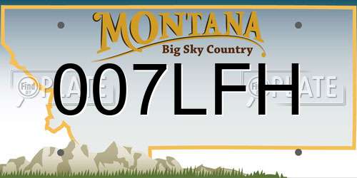 007LFH Montana License Plate
