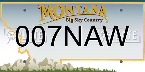 007NAW Montana License Plate