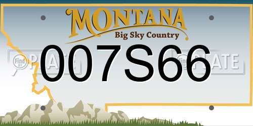 007S66 Montana License Plate