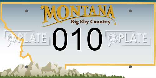 010 Montana License Plate