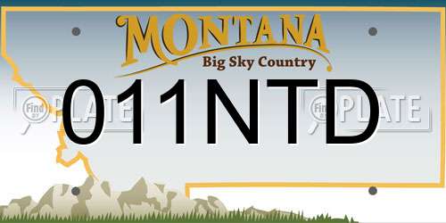 011NTD Montana License Plate
