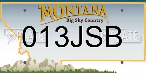 013JSB Montana License Plate