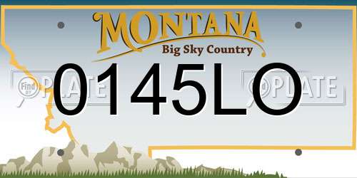 0145LO Montana License Plate