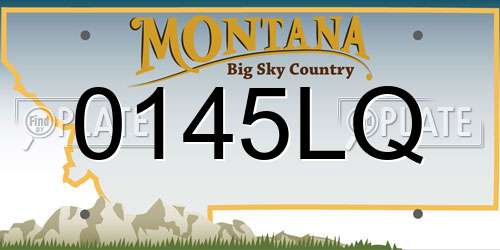 0145LQ Montana License Plate