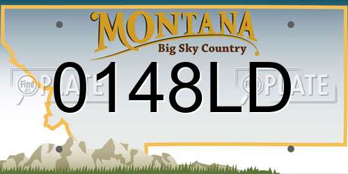 0148LD Montana License Plate