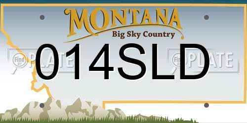 014SLD Montana License Plate