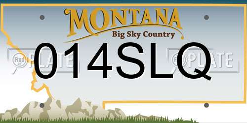 014SLQ Montana License Plate