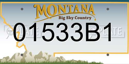 01533B1 Montana License Plate