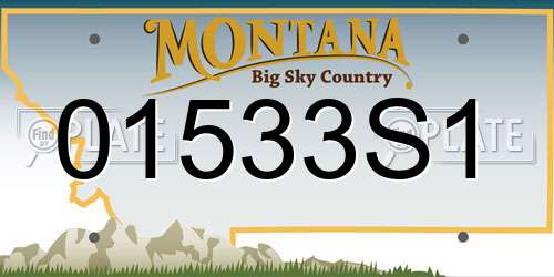 01533S1 Montana License Plate