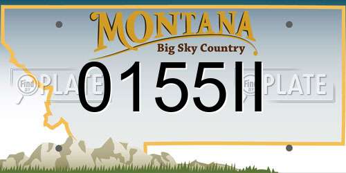 0155II Montana License Plate