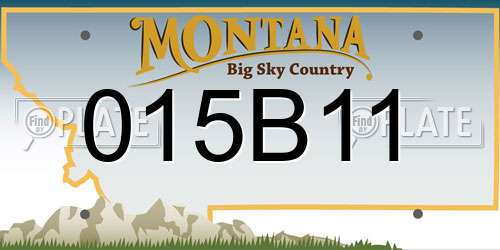 015B11 Montana License Plate