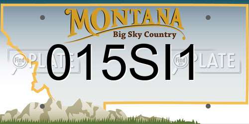015SI1 Montana License Plate
