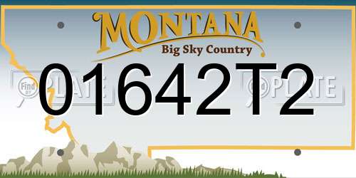 01642T2 Montana License Plate
