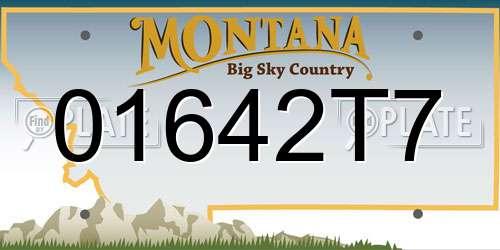 01642T7 Montana License Plate