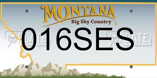 016SES Montana License Plate