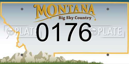 0176 Montana License Plate