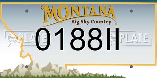 0188II Montana License Plate