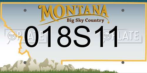 018S11 Montana License Plate