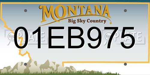 01EB975 Montana License Plate