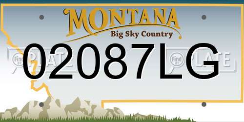 02087LG Montana License Plate