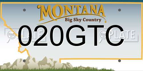 020GTC Montana License Plate