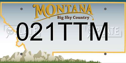 021TTM Montana License Plate