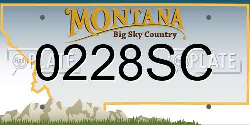 0228SC Montana License Plate