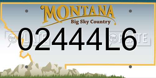 02444L6 Montana License Plate