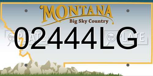 02444LG Montana License Plate