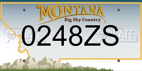 0248ZS Montana License Plate